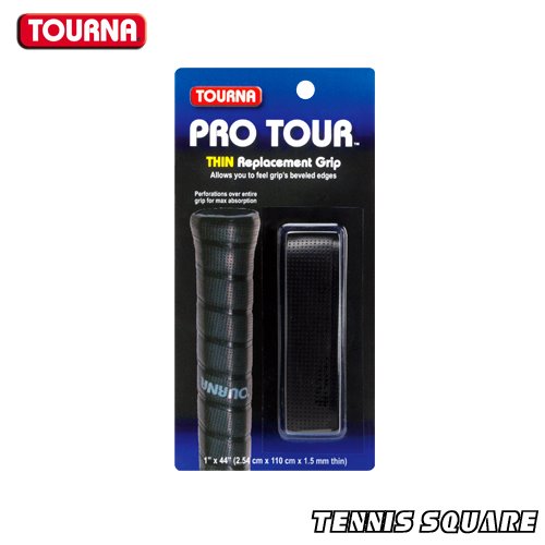 투나 그립 PRO TOUR Black(2.54cm x 110cm x 1.5mm) 테니스 원그립테니스라켓,베드민턴라켓